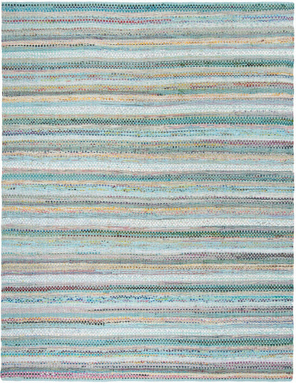 Safavieh Montauk Mtk975C Aqua / Multi Striped Area Rug