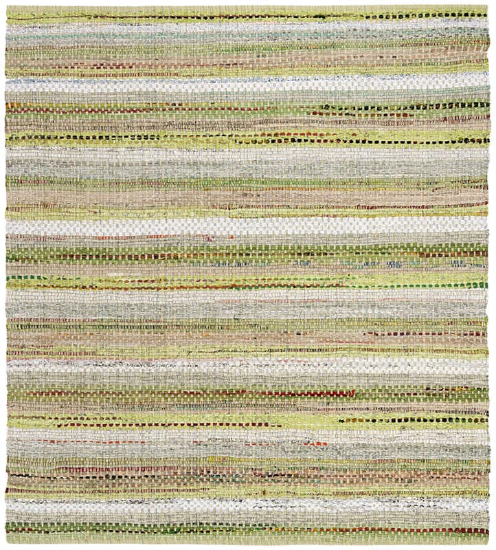 Safavieh Montauk Mtk975G Green / Multi Striped Area Rug