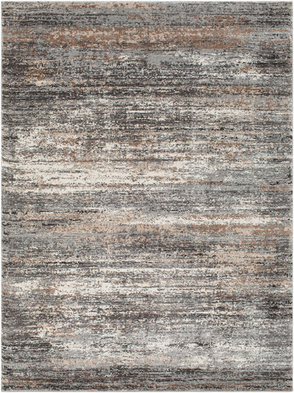 Surya Montana Mtn-2304 Medium Gray, Charcoal, Dark Brown, Beige Area Rug