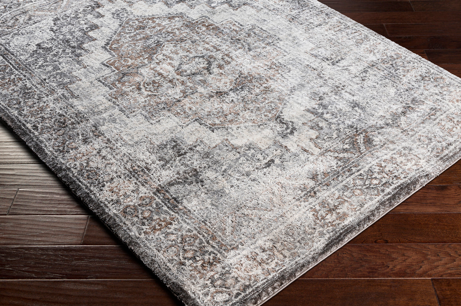 Surya Montana Mtn-2306 Medium Gray, Charcoal, Dark Brown, Beige Rugs.