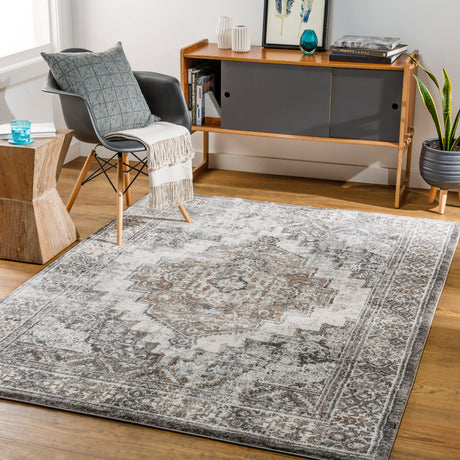 Surya Montana Mtn-2306 Medium Gray, Charcoal, Dark Brown, Beige Rugs.