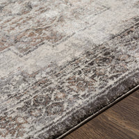 Surya Montana Mtn-2306 Medium Gray, Charcoal, Dark Brown, Beige Area Rug