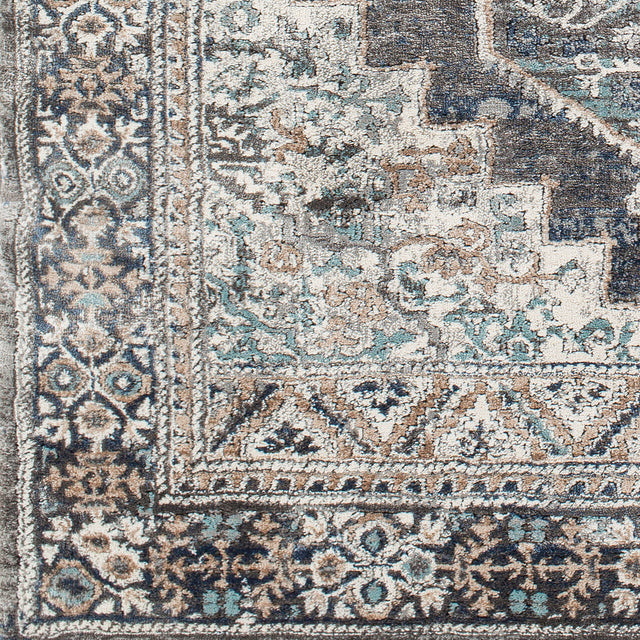 Surya Montana Mtn-2307 Charcoal, Aqua, Dark Brown, Beige Rugs.