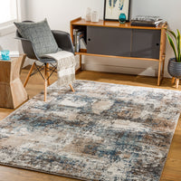 Surya Montana Mtn-2308 Beige, Dark Brown, Aqua, Dark Blue Area Rug