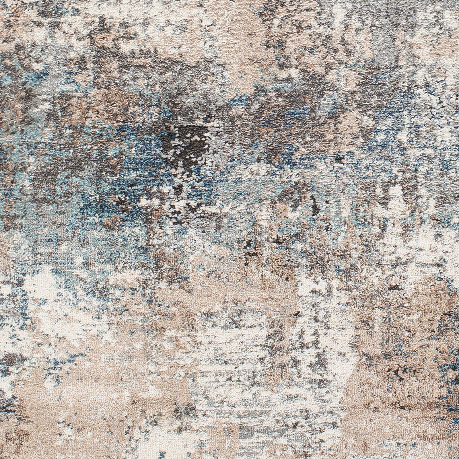 Surya Montana Mtn-2308 Beige, Dark Brown, Aqua, Dark Blue Area Rug