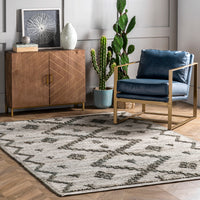 Nuloom Julianne Moroccan Nju3307B Light Gray Area Rug