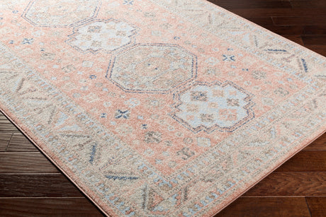 Surya Murat Mut-2303 Coral, Beige, Medium Gray, Tan Rugs.