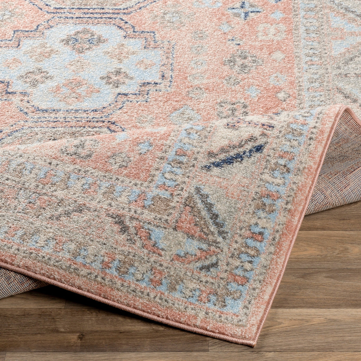 Surya Murat Mut-2303 Coral, Beige, Medium Gray, Tan Rugs.