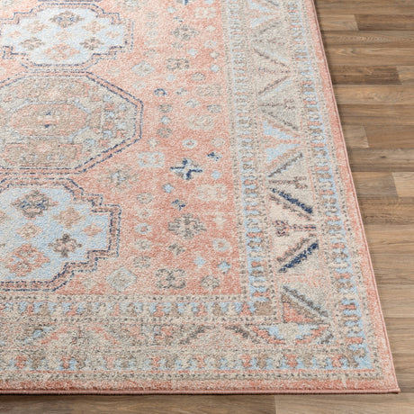 Surya Murat Mut-2303 Coral, Beige, Medium Gray, Tan Rugs.