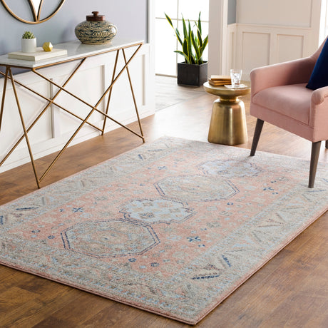 Surya Murat Mut-2303 Coral, Beige, Medium Gray, Tan Rugs.