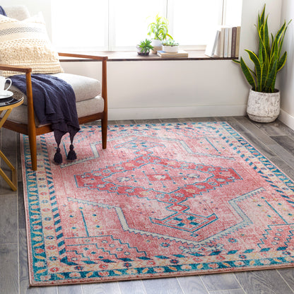 Surya Murat Mut-2314 Blush, Garnet, Navy, White Area Rug