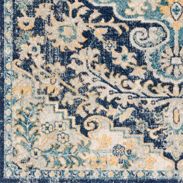 Surya Murat Mut-2320 Navy, Sky Blue, Medium Gray, Bright Yellow Rugs.