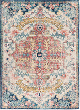 Surya Murat Mut-2321 Sky Blue, Garnet, Navy, Bright Yellow Rugs.