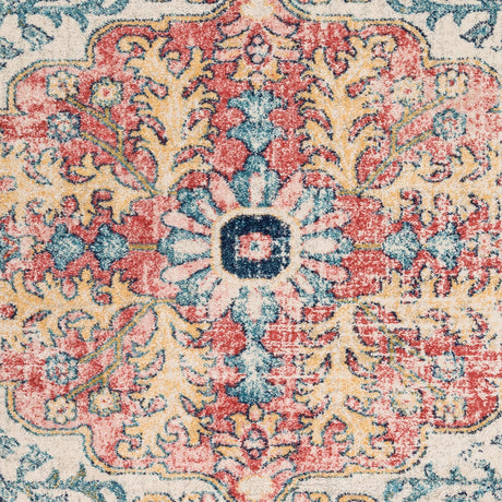 Surya Murat Mut-2321 Sky Blue, Garnet, Navy, Bright Yellow Rugs.