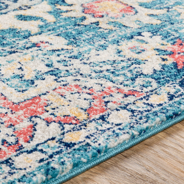 Surya Murat Mut-2322 Dark Blue, White, Bright Yellow, Bright Red Rugs.