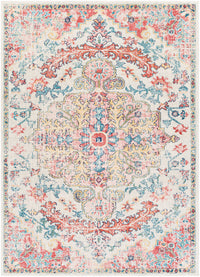 Surya Murat Mut-2323 Bright Red, White, Dark Blue, Bright Yellow Area Rug