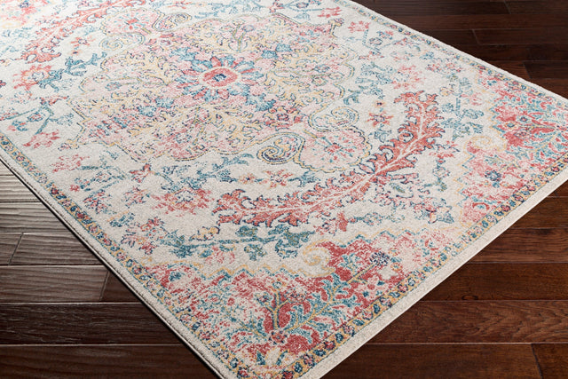 Surya Murat Mut-2323 Bright Red, White, Dark Blue, Bright Yellow Rugs.