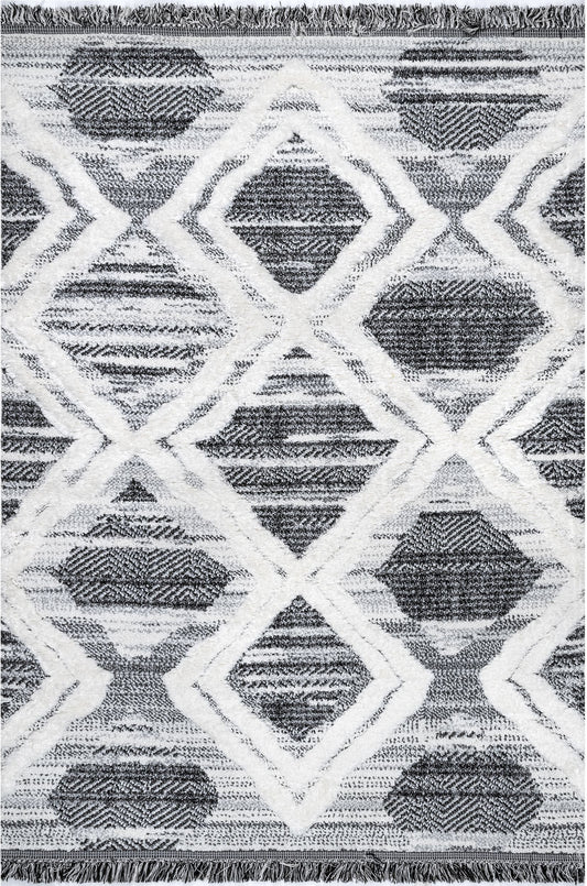 Nuloom Prissy Trellis Textured Npr2946A Gray Area Rug