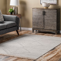 Nuloom Zana Diamond Nza1971A Light Gray Area Rug