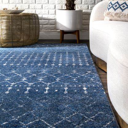 Nuloom Moroccan Blythe Nmo3123D Dark Blue Area Rug