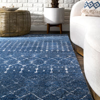 Nuloom Moroccan Blythe Nmo3123D Dark Blue Area Rug