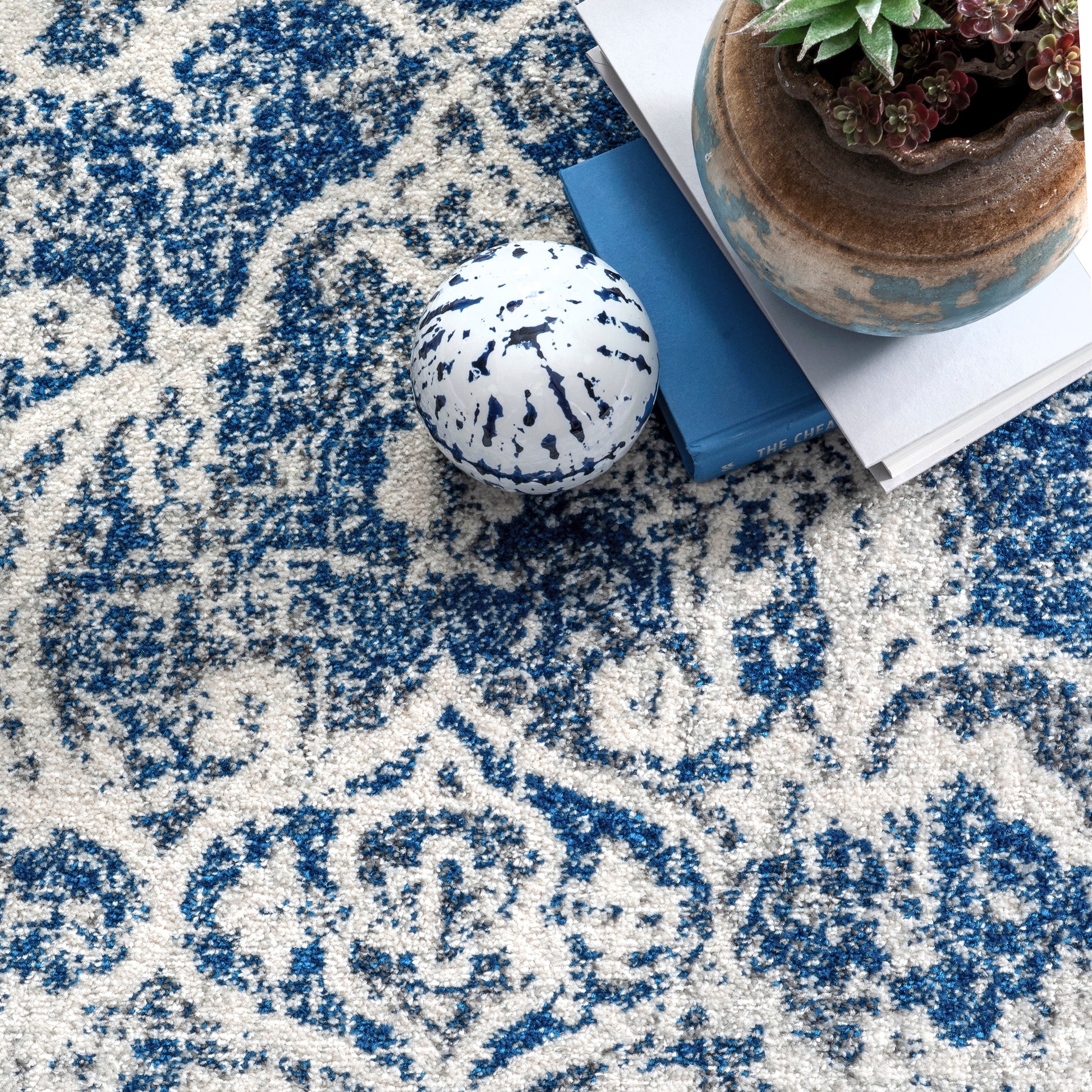 Nuloom Vintage Maranda Nvi3149B Blue Area Rug