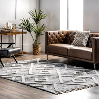 Nuloom Roxie Moroccan Nro2936A Dark Gray Area Rug