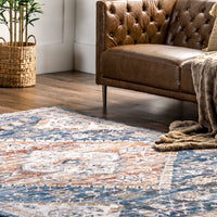 Nuloom Addison Transitional Nad2141A Blue Area Rug