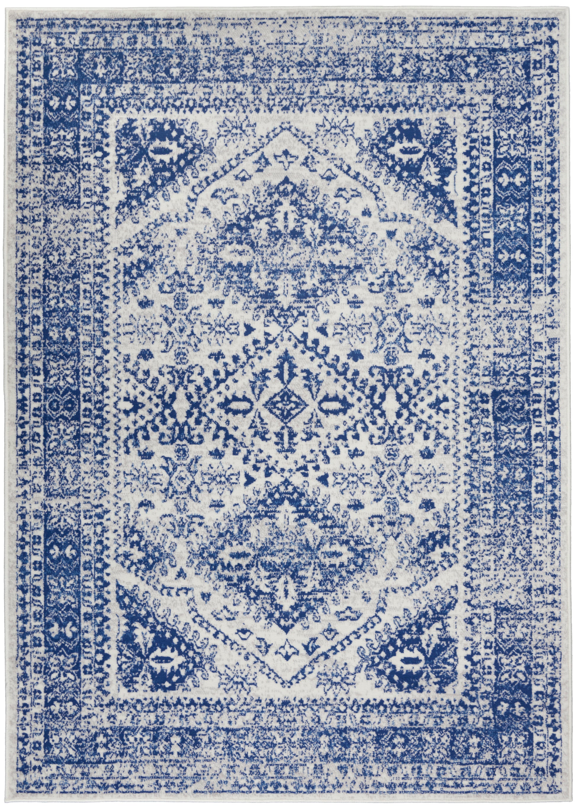 Nourison Whimsicle Whs15 Ivory Navy Area Rug