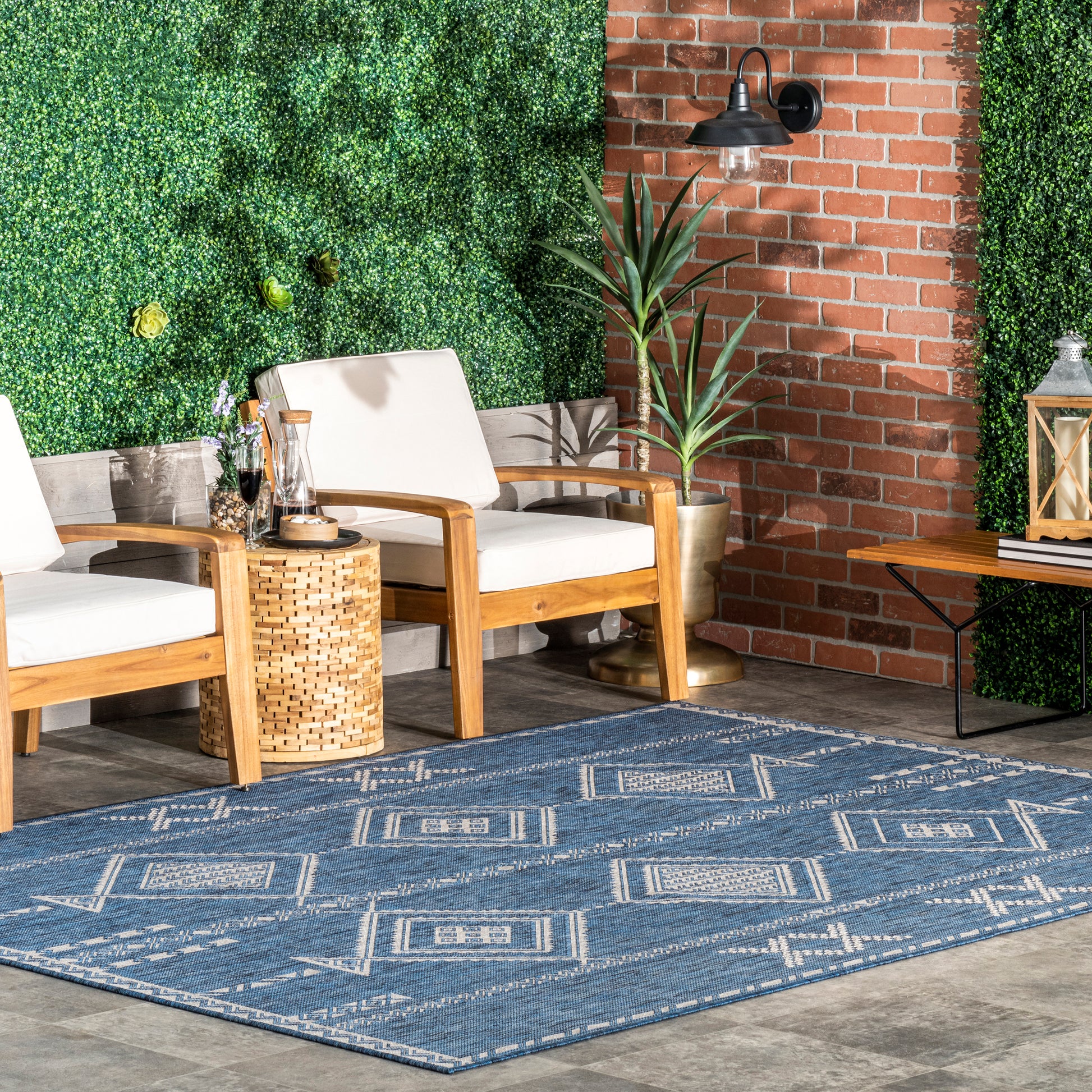 Nuloom Aria Tribal Transitional Nar1809B Blue Area Rug