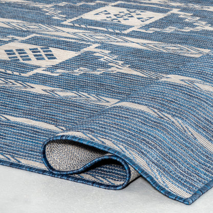 Nuloom Claudia Tribal Ncl1814B Blue Area Rug