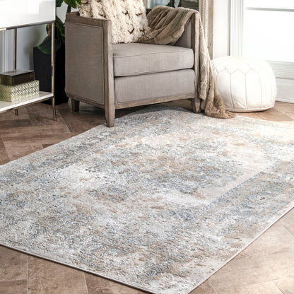 Nuloom Vintage Jodee Nvi1597B Silver Area Rug