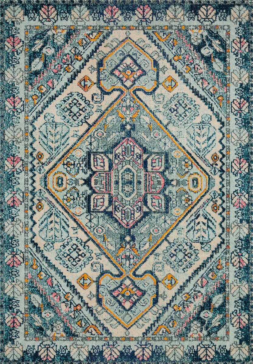 Loloi Nadia Nn-03 Aqua / Navy Vintage / Distressed Area Rug