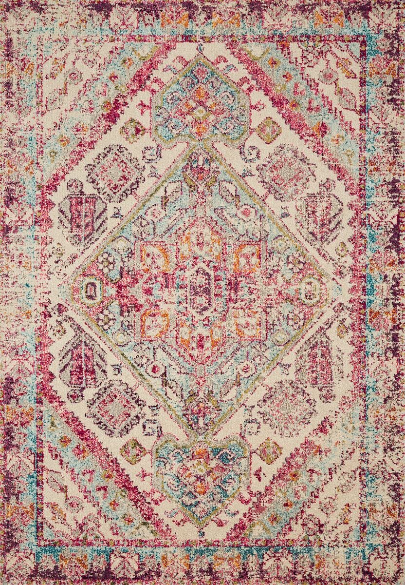 Loloi Nadia Nn-03 Aqua / Pink Vintage / Distressed Area Rug