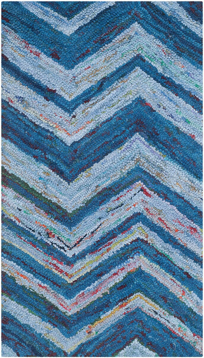 Safavieh Nantucket Nan145A Blue / Multi Chevron Area Rug