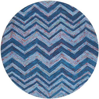 Safavieh Nantucket Nan145A Blue / Multi Chevron Area Rug