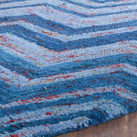 Safavieh Nantucket Nan145A Blue / Multi Chevron Area Rug