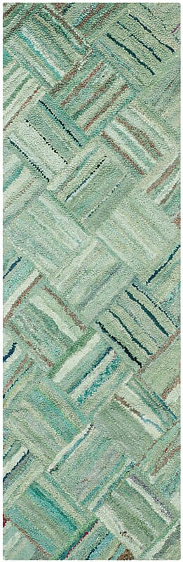 Safavieh Nantucket Nan316A Green / Multi Geometric Area Rug