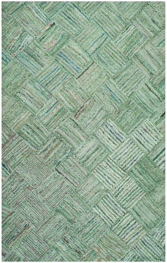 Safavieh Nantucket Nan316A Green / Multi Geometric Area Rug