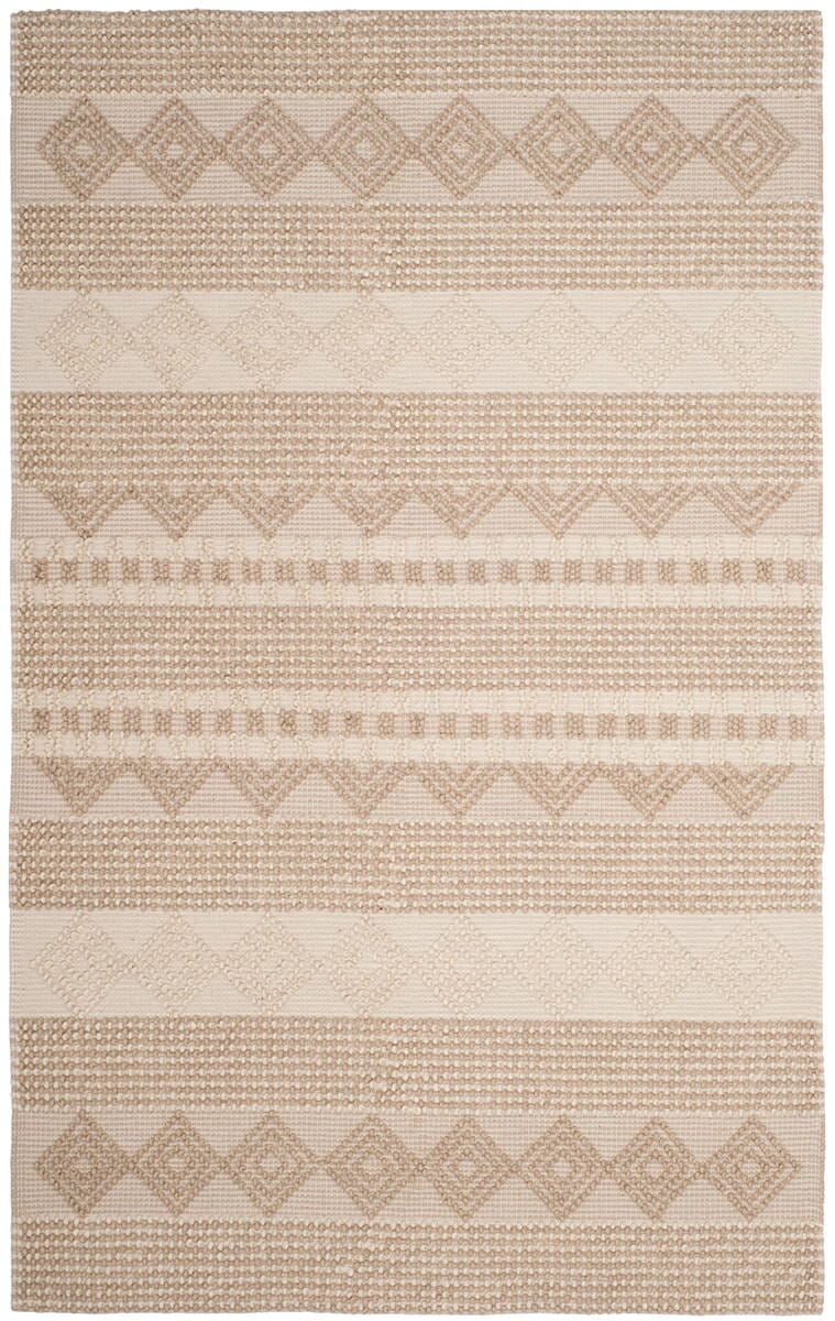 Safavieh Natura Nat102B Beige / Ivory Striped Area Rug