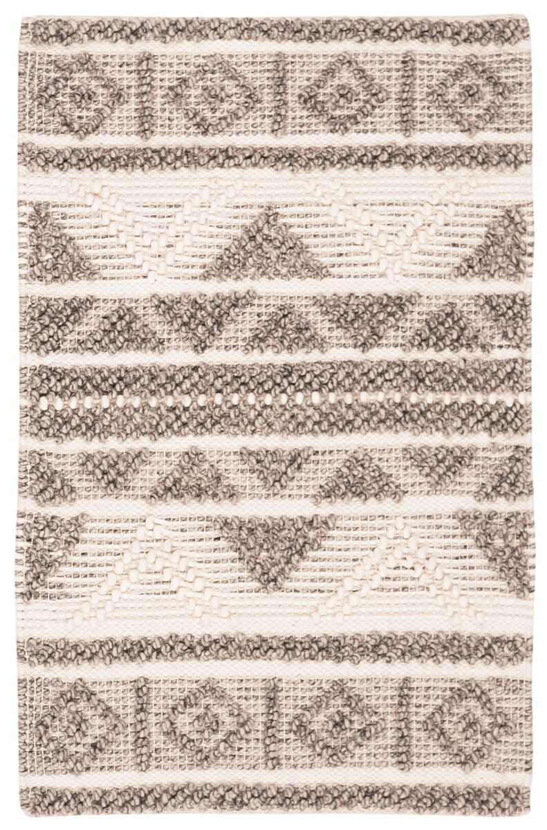 Safavieh Natura Nat104A Ivory / Grey Striped Area Rug