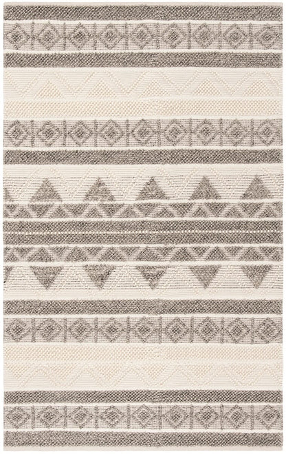 Safavieh Natura Nat104A Ivory / Grey Striped Area Rug