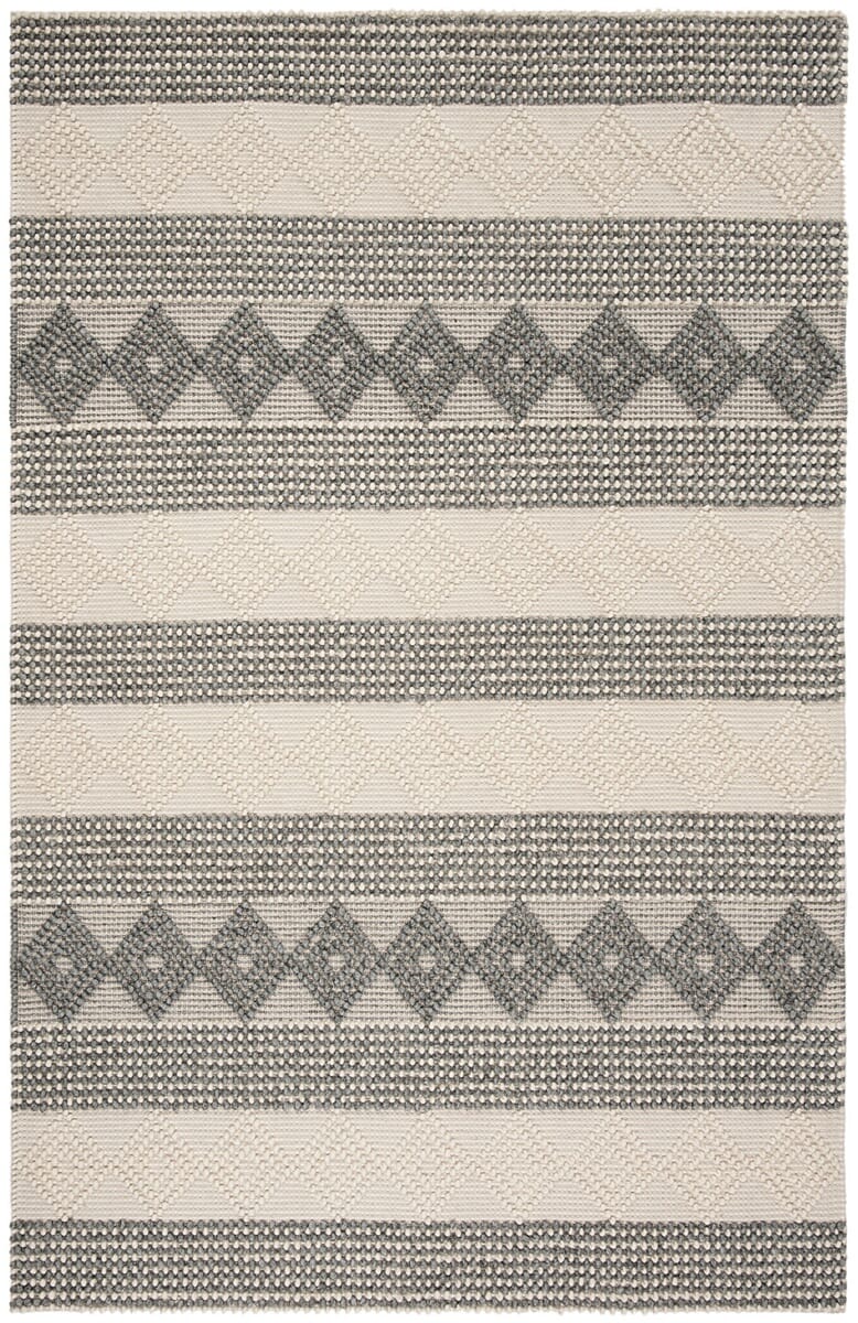 Safavieh Natura Nat105F Grey / Ivory Striped Area Rug