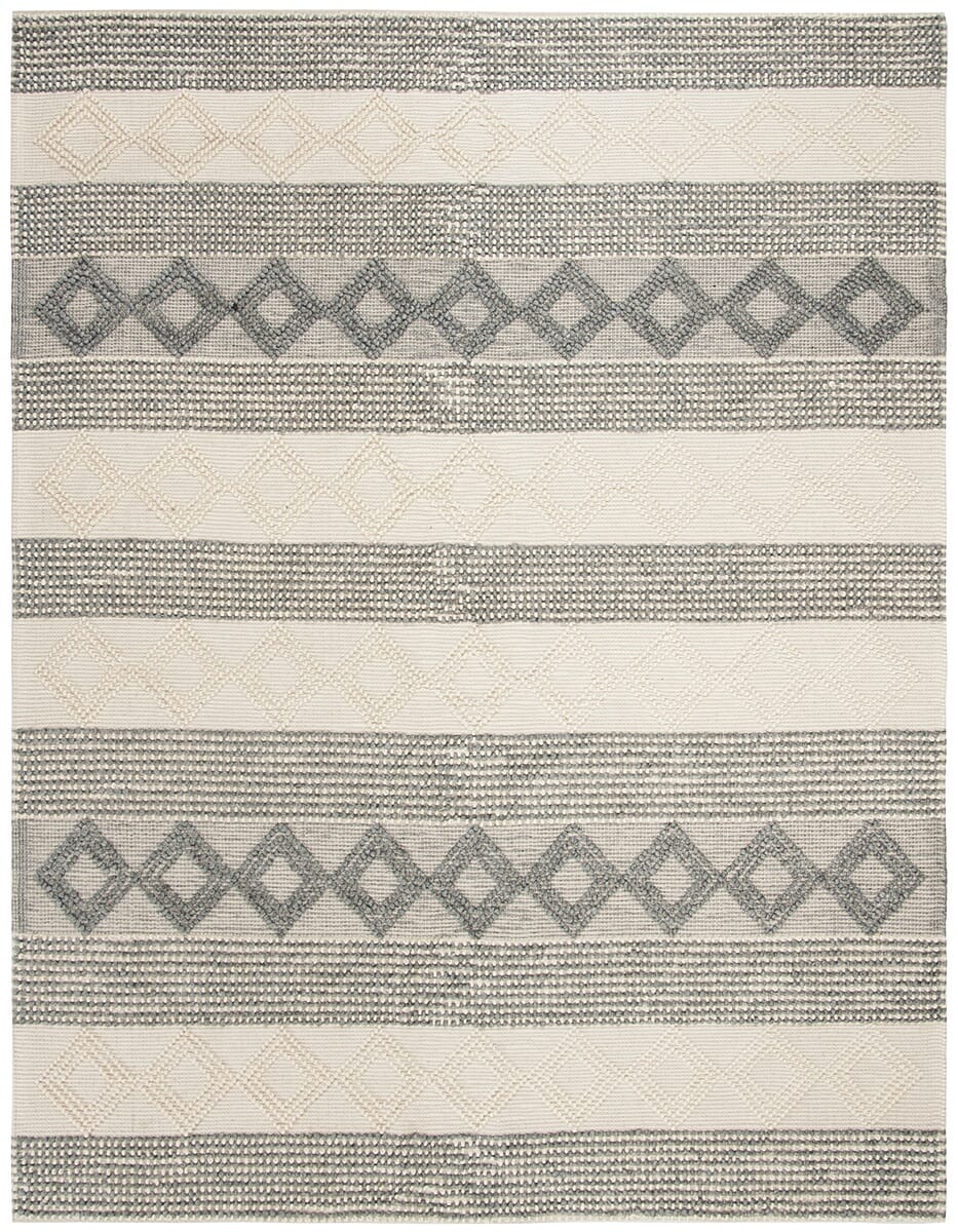 Safavieh Natura Nat105F Grey / Ivory Striped Area Rug