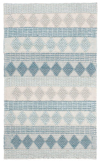 Safavieh Natura Nat252M Blue / Ivory Striped Area Rug