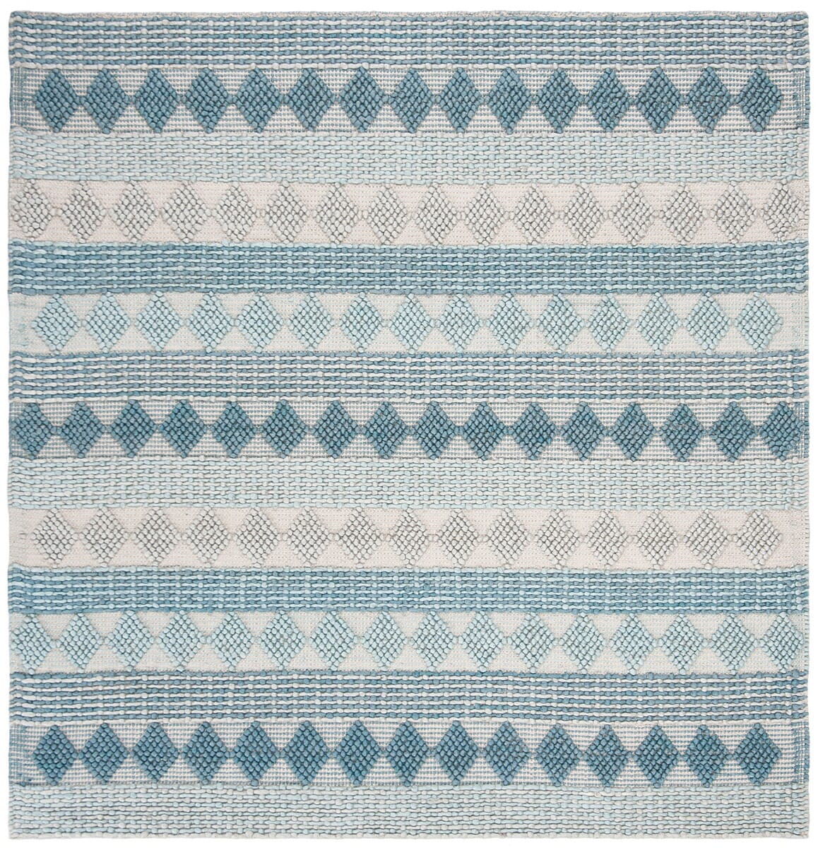 Safavieh Natura Nat252M Blue / Ivory Striped Area Rug