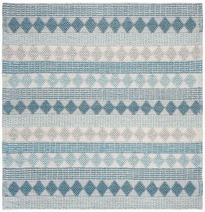 Safavieh Natura Nat252M Blue / Ivory Striped Area Rug