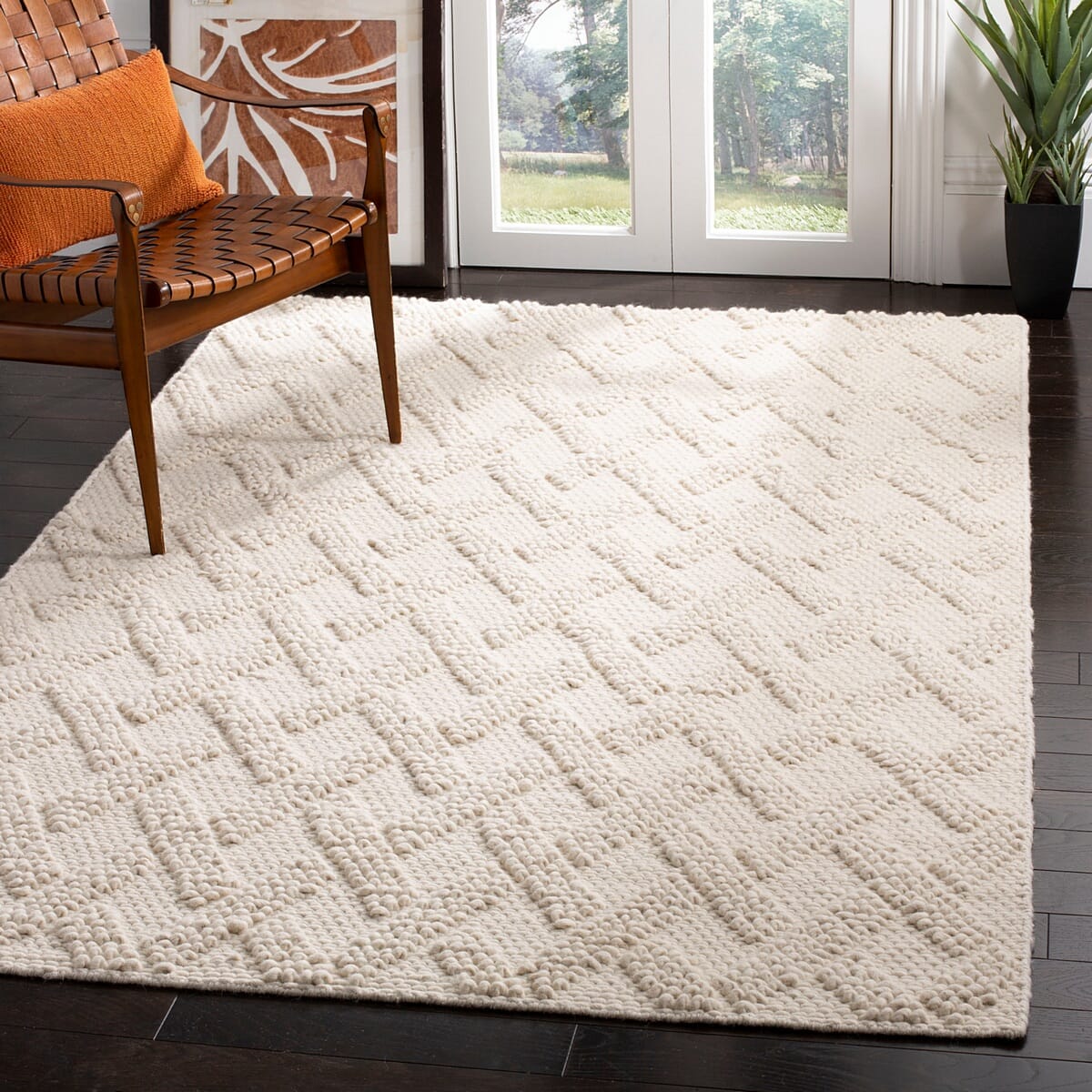 Safavieh Natura Nat253A Ivory / Beige Geometric Area Rug