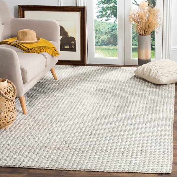 Safavieh Natura Nat311A Ivory / Silver Solid Color Area Rug