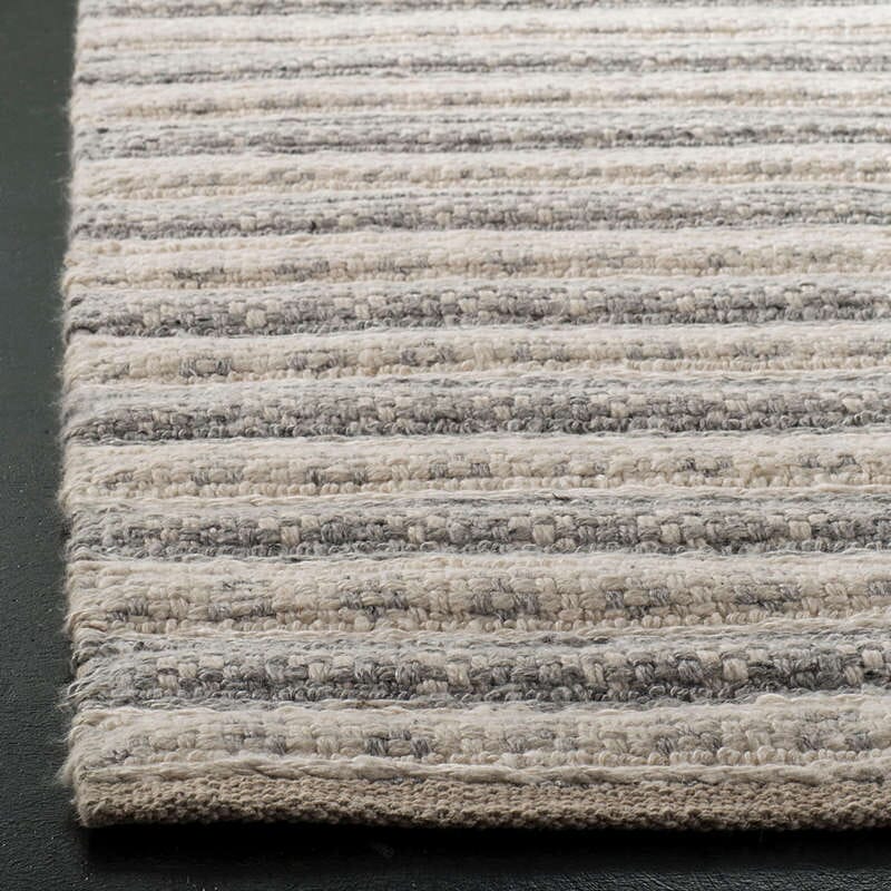 Safavieh Natura Nat403A Grey / Ivory Striped Area Rug